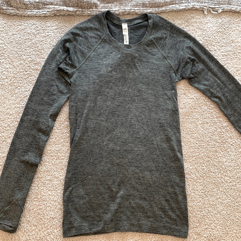 Lululemon Grey Long Run Swiftly Tech Long Sleeve … - image 1